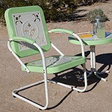 Amazon Com Vintage Lawn Furniture Metal Outdoor Chairs Metal Patio Chairs Retro Patio Furniture