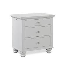 Contemporary handles in an antiqued gunmetal finish. Cambridge Nightstand Light Gray Paint By Aspenhome Furniturepick