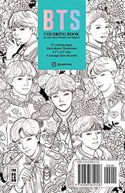 Download Bts Coloring Book For Stress Relief Relaxation And Happiness 5 5 In By 8 5 In Size Kpop Pricepulse