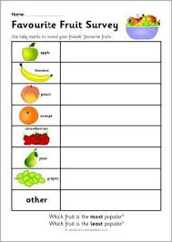 Favourite Fruit Survey Worksheet Sb7520 Sparklebox