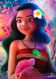 Moana Digital Painting By Xmeileenx Disney Princess Art Cute Disney New Disney Movies