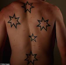Skinbyrd spinning swastika tattoo with 14/88. Australian Southern Cross Symbol Is New Nazi Swastika Daily Mail Online