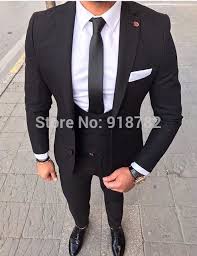 Black 3 Piece Suit Design Latest Three Pieces Designs 2019 Costume Homme Mariage Black Formal Men Suit Tuxedo Men Wedding Suits Terno Masculino Slim Fit Coat Pant Vest Black Suit Men Suit Fashion Designer Suits For Men