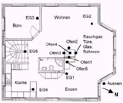 House plan with security layout. Ground Floor Plan And Section Of Example House With Stove And Download Scientific Diagram