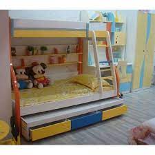 Older kids have lots of toys, so many parents opt for additional storage under the loft bed to create extra space in smaller kids rooms. Yellow Wooden Children Bed Room Size Dimension Small Rs 1400 Square Feet Id 21454255762