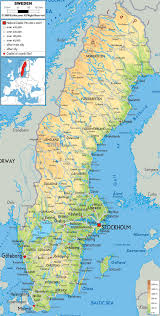 Cristianismo 88,4% (igreja da suécia. Grande Mapa Fisico De Suecia Con Carreteras Ciudades Y Aeropuertos Suecia Europa Mapas Del Mundo