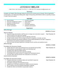 Office Manager Resume Template For Microsoft Word Livecareer
