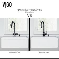 vigo 27 inch crown apron front matte