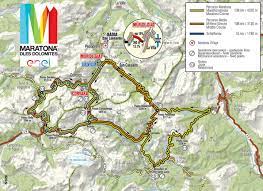 Test your fitness and join either the gran (89.8 mi / 144.4 km,) medio (44.9 mi / 72.2 km,) or bambino fondo (30.0 mi / 48.3 km.) race to the finish with the leaders or ride your pace — it's your choice. Maratona Dles Dolomites Strecken 2018