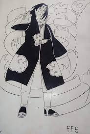 Gambar 3d keren di kertas. Pensil Batak Akatsuki Uchiha Itachi Facebook