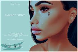 A fun little tattoo i did a while back designed to go under the eye, or vertically on a bicep. Second Life Marketplace Prclothing Under Eye Tattoo Full Pack