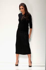 A variety of women's fashion designers innovated it. Work Outfit Idea Victoria Beckham S Impossibly Chic New Way To Wear A Shift Dress Glamour