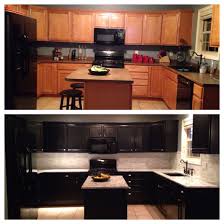 Kitchen Remodel Before And After Kitchen Cabinets Stained Black With Gen Stained Kitchen Cabinets Kitchen Cabinets Painted Before And After Trendy Kitchen Tile