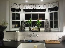 Black And White Roman Shades Kitchen Black And White Flat Roman Shades Kitchen Window Treatments Bay Window Treatments