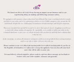 Your estimated delivery date is when we expect your sofa to arrive at our local distribution centre. Dfs Our Customer Service Team Will Close At 5pm On Christmas Eve And Will Reopen At 8am On Tuesday 29th December We Appreciate Your Patience During This Challenging Period And Thank