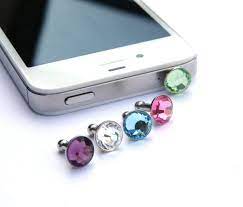 Iphone Charm Swarovski Crystal Iphone Charm Dust Plug Cell Etsy Crystal Iphone Phone Case Accessories Apple Accessories