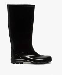 Krisp femme bottes de pluie caoutchouc petit talon bloc, noir (4056), 36 eu: Bottes De Pluie Et Apres Skis Femme Pas Chers Gemo