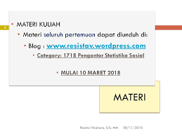 Tugas 2 pengantar statistik sosial. Pengantar Statistika Sosial Ppt Download