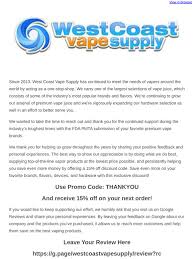 Shop at arsenal direct, browse 14 coupons & deals and earn up to 3% cash back with swagbucks. West Coast Vape Supply Discount Code