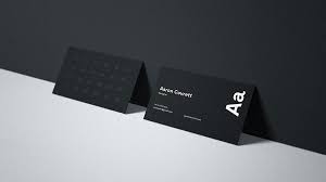 Download Free Close Up Black Business Card Mockup Creativebooster PSD Mockup Templates