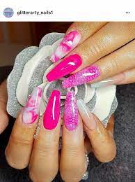 Pin By Brandee Devlaeminck On Coffin Nails Nail Designs Bright Pink Nails Pink Nails