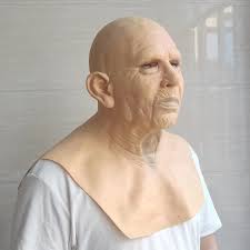 Skinhead old man maska Halloween maska lateksowa cosplay Skinhead pełna  twarz zestaw głowy postać maska lateksowa element ubioru rekwizyty maska  horror