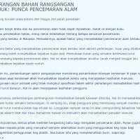 Manusia akan terdedah kepada pelbagai jenis penyakit. Contoh Karangan Isu Pencemaran Alam Sekitar Contoh Jos