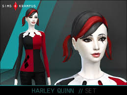 Best sims 4 clown cc: Harley Quinn Set Sims 4 Female Clothes