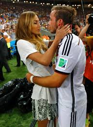 Germany S Mario Gotze Who Scored The Game Winning Goal Kept His Eyes On The Prize And We Re Not Tal Soccer Couples Soccer Girlfriend Soccer Relationships