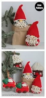 See more ideas about gnomes, christmas ornaments, christmas gnome. Gnome Christmas Tree Ornament Free Crochet Pattern