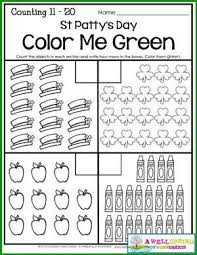 St Patrick S Day Worksheets Count 11 20 And Color The St Patty S Day C Counting Worksheets For Kindergarten Counting Worksheets Preschool Counting Worksheets