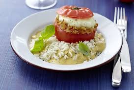 Tomates Farcies Avec Du Riz Et Sauce Basilic Au Thermomix Tomates Farcies Sauce Basilic Recette Riz
