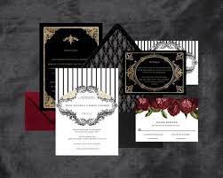 Red And Gold Gothic Halloween Wedding Invitation Gothic Etsy Halloween Wedding Invitations Wedding Invitations Printable Templates Gothic Wedding Invitations