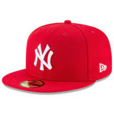 Men S New Era Scarlet New York Yankees Fashion Color Basic 59fifty Fitted Hat En 2021 Zapatos Vans Para Hombre Gorras De Marca Gorras Bordadas