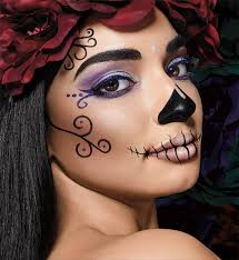 candy skull makeup half face saubhaya