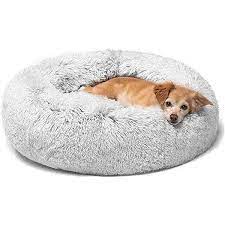 Some poeple call calming dog beds bagel beds. Ailotrd Washable Fluffy Dog Bed Cat Cave Donut Calming Pet Bed Cuddler Cushion With Outer Cover For Small Medium E Fleece Dog Bed Wooden Dog Kennels Dog Kennel