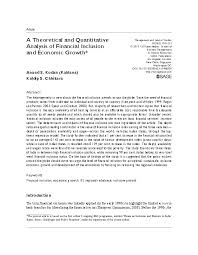 Pdf A Theoretical And Quantitative Analysis Of Financial Inclusion And Economic Growth Anand Kodan Academia Edu