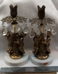 Maybe you would like to learn more about one of these? Vintage Brass Cherub Candle Holders Marble Base Grey Crystals Antiques Vintage Collectibles On Carousell
