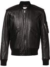 Saint Laurent Leather Bomber Jacket Saintlaurent Cloth Jacket Leather Flight Jacket Leather Sleeve Jacket Leather Jacket Men