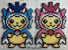 Pikachu Wearing Gyarados Hoodies By Perlerpixie On Deviantart Pokemon Perler Beads Perler Beads Pokemon Pattern