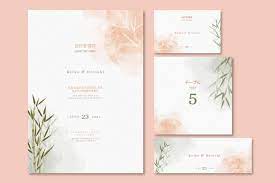 Download Japanese Wedding Invitation With Leaves For Free Undangan Pernikahan Pernikahan Undangan