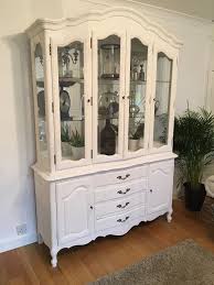 A Beautiful Display Cabinet Painted In Chalk Antique White A Lot Of Tlc Has Gone In To This Piece Shabby Chic Display Cabinet Display Cabinet Cabinet
