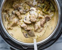 It takes only 30 minutes to make & makes a delicious low carb & keto suitable meal. Instant Pot Creamy Beef Recipe With Mushroom Cream Cheese And Broccoli Eatwell101