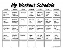 10 minute workout schedule print a workout calendar