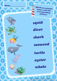 Ocean Animals Worksheets