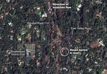 Image of Montecito mudslide map before and after