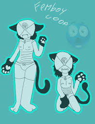 Rule 34 - Bulge Cat Ears Cat Tail Cyan Background Femboy Help Humanoid  Incredibox Mask Masked Neko Solo Male Wifi Symbol | 8635009