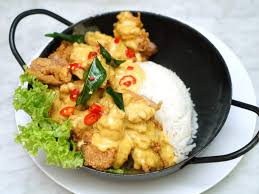 Add the chicken and toss to coat evenly and enjoy immediately! Pinkypiggu Best Salted Egg Rice In Singapore Chicken Pork Halal Options Included