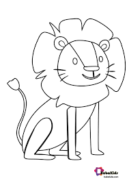 Cute Lion For Preschool Kids Coloring Page Animal Coloring Pages Coloring For Kids Coloring Pages For Kids