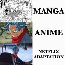 Le garçon de cette époque. Manga Anime Netflix Adaptation Pewdiepiesubmissions Manga Vs Anime Anime Memes Funny Netflix